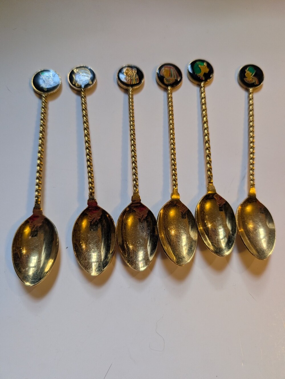 Vintage MET Metropolitan Museum of Art Egyptian Souvenir Demitasse Spoons Set